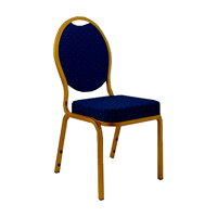Banketová stolička Opera zlatá/modrá